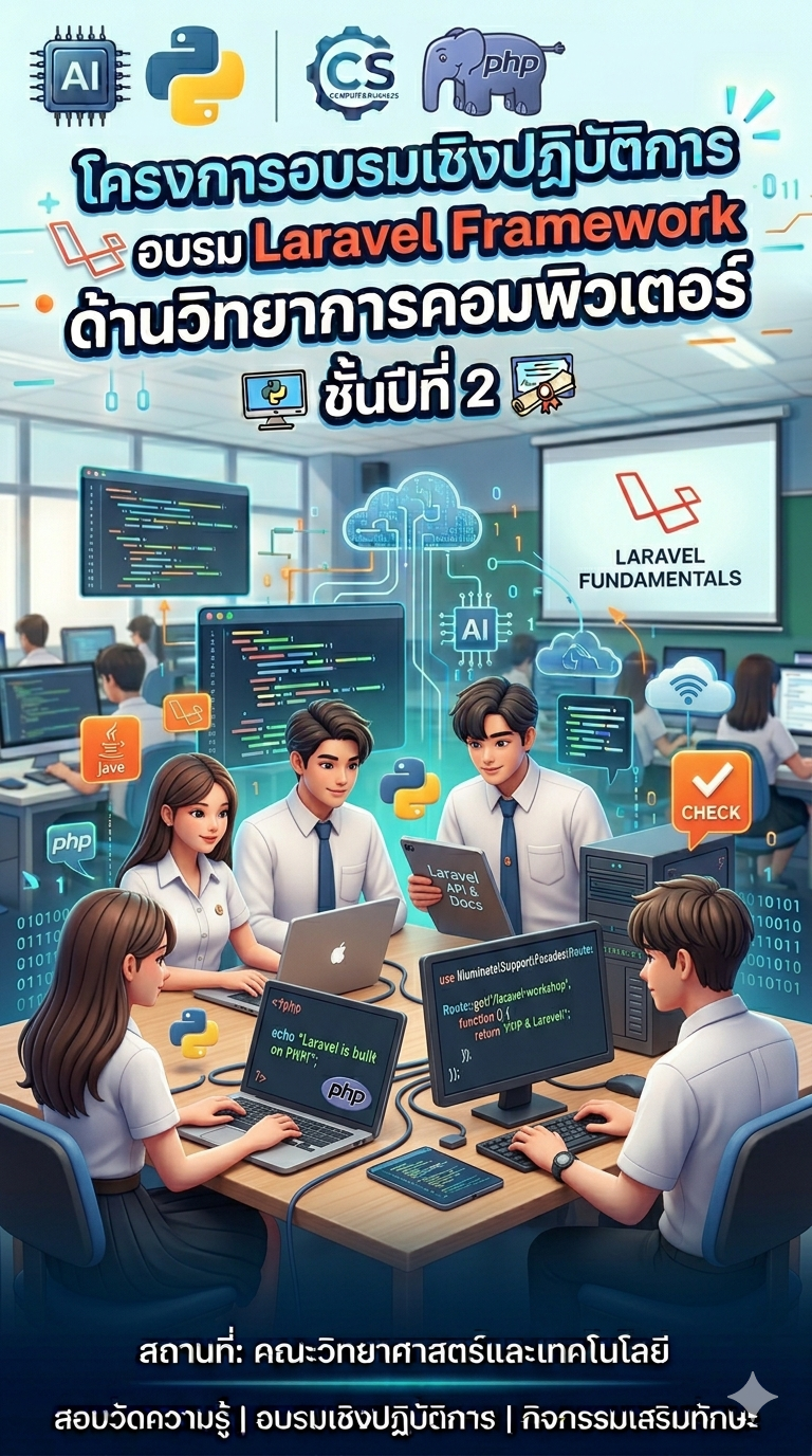 โครงการอบรมเชิงปฏิบัติการเสริมสมรรถนะ Laravel Framework